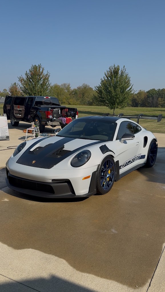 Porsche 911 GT3 RS detailed on site by Elevare Lux Detailing